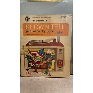 The Wizard of Oz Show 'N Tell Vintage Record Picturesound Program As Is As Shown